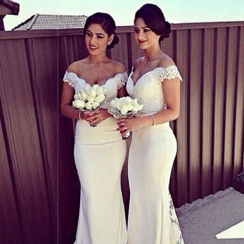 Zara Long Lace Bridesmaid Dress Train Spring Summer Evening